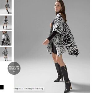 NWT White House Black Market Rose Ruana One Size